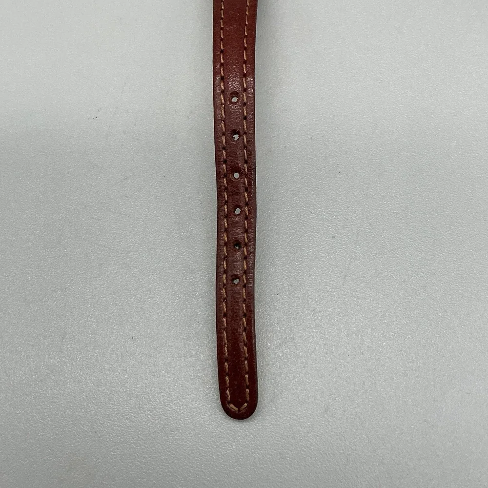 Fossil Womens Watch 19mm Rivoli MOP Brown Leather Gold Tone PC-9536 Quartz 30M